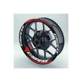 Nehay Shop Motosiklet Jant Şeridi Dainese R25 Uyumlu Beyaz-Kırmızı Sağ-Sol/Ön-Arka
