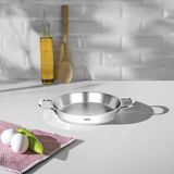 Nehir 16 cm Silver Çelik Italyan Kapaksız Gümüş Omlet Sahanı