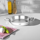 Nehir 20 cm Silver Çelik İtalyan Kapaksız Gri Omlet Sahanı