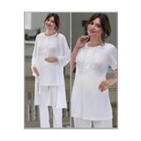 Nehir 2036 Hamile Lohusa 3lü Pijama Sabahlık Takım copy2036