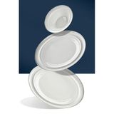 Nehir Camelia Platin Yaldızlı 28 Parça Porselen Yemek Takımı