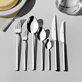 Nehir Dalyan Sade 12 Kişilik 89 Parça Kutulu Çatal Kaşık Bıçak Takımı Gri