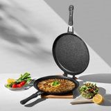 Nehir Döküm 30 Cm Balık Ve Börek Tavası Siyah