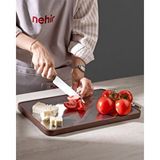 Nehir Dublin Paslanmaz Çelik Ve Abanoz Çift Taraflı Kesme Tahtası Kahverengi