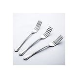 Nehir Fulya Yemek Çatal - 6 Lı Paslanmaz Çelik 18/10 Yemek Çatalı Gri