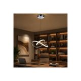 NEHİR HEDİYELİK EŞYA NEHİR Modern Tekli Krom Sarkıt Led Beyaz Işık Power Ledli Salon Mutfak Oda Hol Ledli Avize