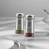 Nehir Idil 6 Lı Cam Silindir Tuzluk - Biberlik Baharatlık 120ML. - Şeffaf