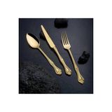 Nehir Lalezar Titanyum Gold Full Altın Parlak 89 Parça Kutulu Çatal Kaşık Bıçak Takımı