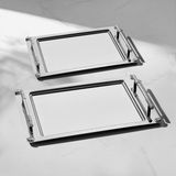 Nehir Paris Saten 2'li Çelik Tepsi Seti
