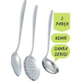 Nehir Sahra Sade 3'lü Servis Seti