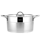 Nehir Silver Mat Trend 22 cm Derin Çelik Tencere
