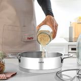 Nehir Silver Trend 24 cm Paslanmaz Çelik Sığ Tencere