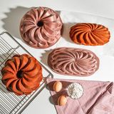 Nehir Sway Rose Gold 2'li Döküm Kek Kalıbı 28,5-24,5 cm Dayanıklı Alüminyum Yapı ve Kolay Temizlik
