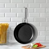 Nehir Titanium Siyah 28 Cm Derin Tava Yüksek Dayanıklılık ve Yapışmaz Özelliklerle