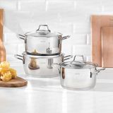 Nehir Trend Silver 6 Parça Tencere Seti