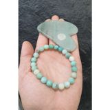 Nehirtaş Sertifikalı Amazonit Doğaltaş Bileklik ( Aventurin Gua Sha Hediyeli ) 8 Mm