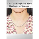 Nehirtaş Sertifikalı Labradorit Doğal Taş Kolye ( Odaklanmayı Ve Konsantre ) 4 Mm Aa Kalite