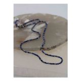 Nehirtaş Sertifikalı Lapis Lazuli Taşı Ince Doğaltaş Kolye 2Mm