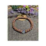 Nehirtaş Sertifikalı Rudraksha ( Rudrakşa) Tohumu, Kristal Kuvars Bileklik