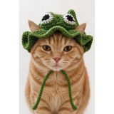 NEHOLİA Kedi Şapkası Yeşil Kedi Aksesuarı, Sevimli Kedi Kostümü