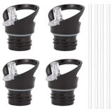 Neihepal Yalıtımlı Su Şişeleri için Toplu 4'lü Paket Hidro Flask Standardı ile Uyumlu, Su Şişesi Yedek Hasır Kapak, 20 oz, 24 oz Su Şişesi (4 Set) için Standart Ağızlı Termoflask Kapağı
