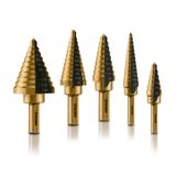 Neiko® 10197A Titanyum Kademeli Matkap Ucu Seti HSS | 5 Parçalı | Toplam 50 Boyut