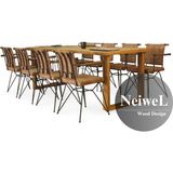 Neiwel Diar Doğal Ahşap Toplantı MASASI-80 cm -260 cm - Açık Ceviz - 80-260