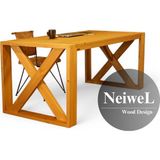 Neiwel Diaz Doğal Ahşap Çalışma ve Ofis MASASI-100 cm -220 cm - 100-220