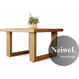 Neiwel Diena Doğal Ahşap Ofis Sehpa-60-60 - Açık Ceviz