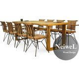Neiwel Doi Doğal Ahşap Toplantı MASASI-80 cm -120 cm - Açık Ceviz - 80-120