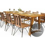 Neiwel Dore Doğal Ahşap Mutfak ve Yemek MASASI-120-300 - Ceviz