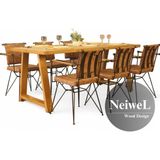 Neiwel Dore Doğal Ahşap Mutfak ve Yemek MASASI-80-140 - Ceviz