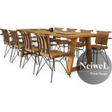 Neiwel Dove Doğal Ahşap Toplantı MASASI-80 cm -180 cm - Açık Ceviz - 80-180