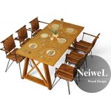 Neiwel Ivea Doğal Ahşap Mutfak ve Yemek MASASI-120-300 - Ceviz