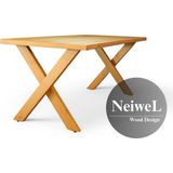 Neiwel Koen Doğal Ahşap Mutfak ve Yemek MASASI-120-240 - Ceviz