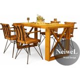 Neiwel Leis Doğal Ahşap Mutfak ve Yemek MASASI-120-300 - Ceviz