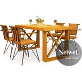 Neiwel Mai x Doğal Ahşap Mutfak ve Yemek MASASI-80-240 - Ceviz