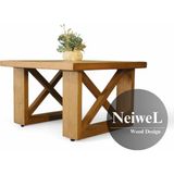 Neiwel Moza Doğal Ahşap Ofis SEHPA-100-100 - Açık Ceviz