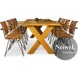 Neiwel Odes Doğal Ahşap Toplantı MASASI-120 cm -280 cm - Açık Ceviz - 120-280