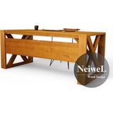 Neiwel Owen x Ahşap Ofis ve Çalışma MASASI-80 cm -140 cm - 80-140