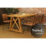 Neiwel Pina Doğal Ahşap Mutfak ve Yemek MASASI-120-280 - Ceviz