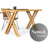 Neiwel Riva Doğal Ahşap Çalışma ve Ofis MASASI-70 cm -180 cm - 70-180