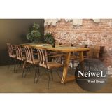 Neiwel Tier Doğal Ahşap Toplantı MASASI-120 cm -260 cm - Açık Ceviz - 120-260