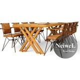 Neiwel Tues Doğal Ahşap Toplantı MASASI-100 cm -220 cm - Açık Ceviz - 100-220