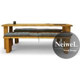 Neiwel Vean Doğal Ahşap Banklı Toplantı Masası TAKIMI-100-260 Takım - Açık Ceviz