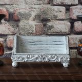 Neiwel Vintage Loa Eskitme Beyaz Ahşap Stand Raf