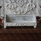 Neiwel Vintage Pai Eskitme Beyaz Ahşap Stand Raf