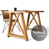 Neiwel Wedel Doğal Ahşap Çalışma ve Ofis MASASI-70 cm -100 cm - 70-100