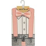 Nekibuki Erkek Açık Pembe Pantolon Askısı Ve Papyon Takım Açık Pembe Tek Ebat
