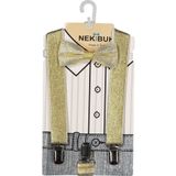 Nekibuki Erkek Çocuk Sarı Pantolon Askısı Ve Papyon Seti Sarı 6-9 Yaş